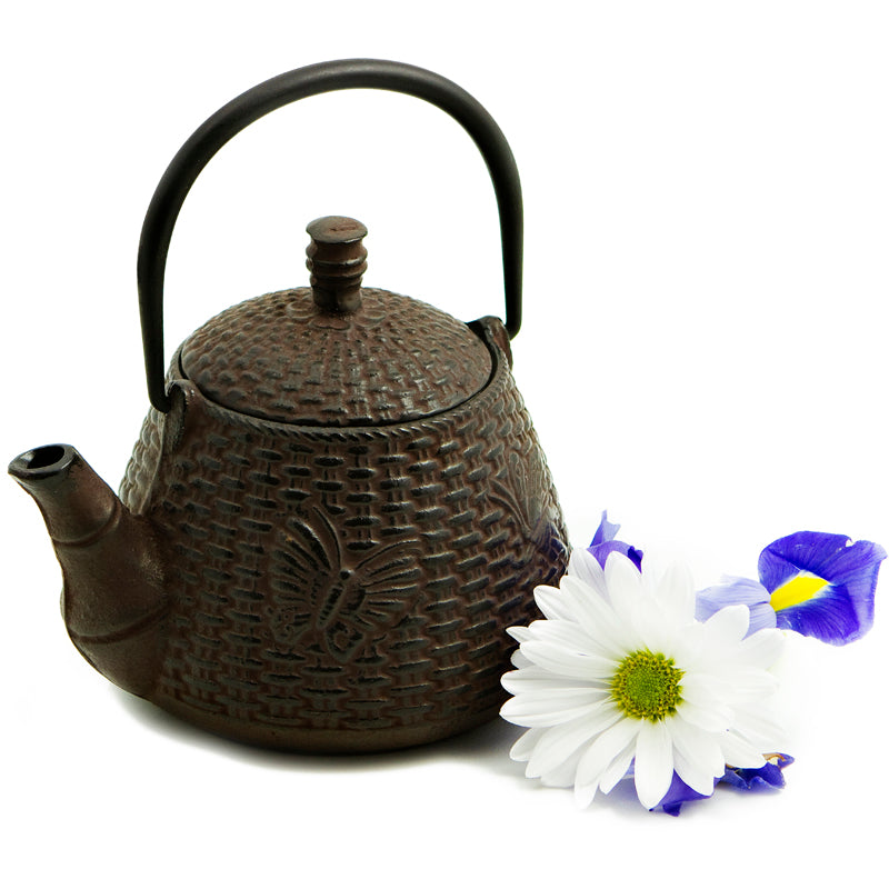 Cast Iron Teapot with Butterfly